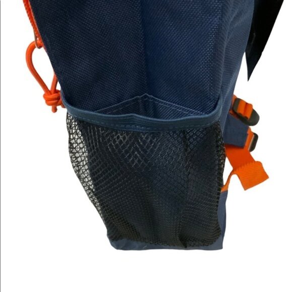 Pro Sport Backpack Day Hike School Book Bag Adjustable Padded Straps Blue Orange - Picture 5 of 10